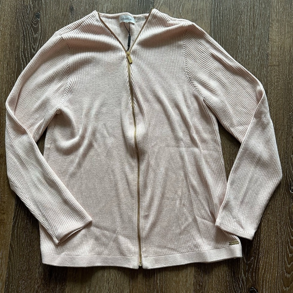 NEW! Calvin Klein full zip sweater, XL